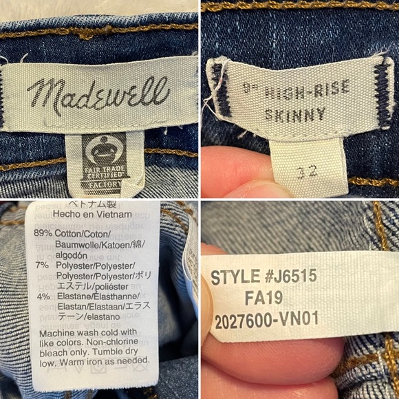 Madewell 9 Midrise Skinny Jeans In 